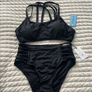 Black Strappy Bikini Set